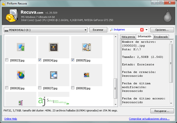 AjpdSoft Cmo recuperar fotos borradas de tarjeta de memoria, pendrive, lpiz de memoria, memoria flash
