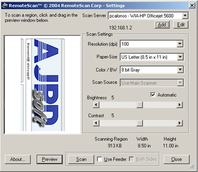 AjpdSoft Escanear o digitalizar en entornos Terminal Server de Windows - Probando el escner remoto en Windows Server 2003 con Terminal Server