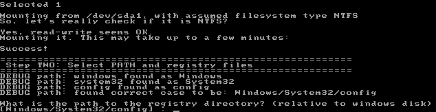 AjpdSoft Recuperar contrasea de usuario administrador de Microsoft Windows 7 con Offline NT Password & Registry Editor