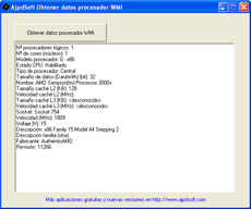AjpdSoft Obtener datos procesador WMI