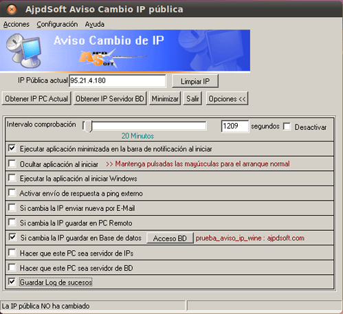 AjpdSoft Configurar AjpdSoft Aviso Cambio IP pública en GNU Linux
