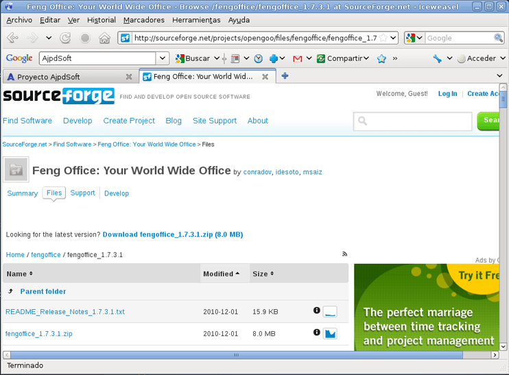 AjpdSoft Instalar el gestor de proyectos Feng Office en Linux