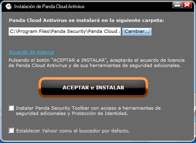 Instalacin y testeo de Panda Clound Antivirus en Windows 7