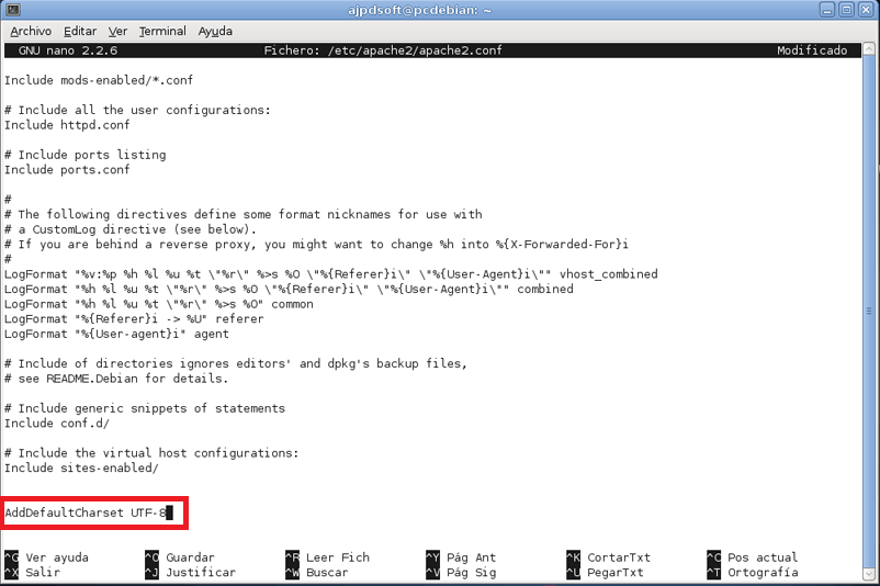 AjpdSoft Configurar Apache, ficheros de configuración en Linux Debian