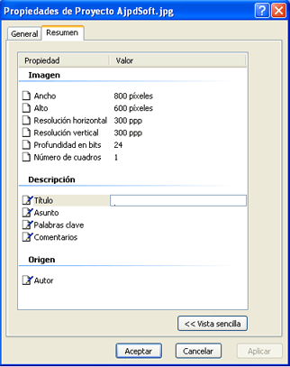 AjpdSoft Cmo consultar los metadatos de los ficheros PNG, DOC, PDF, XLS, JPEG