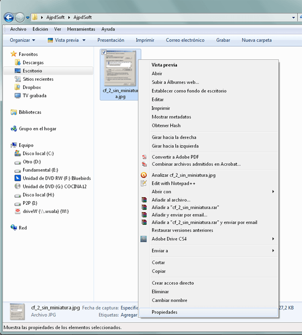 AjpdSoft Cmo consultar los metadatos de los ficheros PNG, DOC, PDF, XLS, JPEG